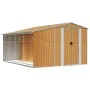 Cobertizo jardín acero galvanizado marrón claro 277x365,5x179cm de vidaXL, Cobertizos - Ref: Foro24-3188300, Precio: 569,53 €...