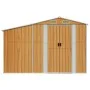 Cobertizo jardín acero galvanizado marrón claro 277x365,5x179cm de vidaXL, Cobertizos - Ref: Foro24-3188300, Precio: 569,53 €...
