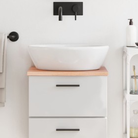 Encimera de baño madera maciza tratada marrón claro 40x40x2 cm de vidaXL, Encimeras - Ref: Foro24-3156092, Precio: 33,44 €, D...