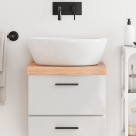 Encimera baño madera maciza tratada marrón claro 40x40x(2-6) cm de vidaXL, Encimeras - Ref: Foro24-3156094, Precio: 37,43 €, ...