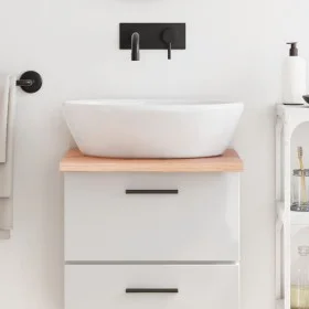 Encimera de baño madera maciza tratada marrón claro 40x50x2 cm de vidaXL, Encimeras - Ref: Foro24-3156095, Precio: 49,99 €, D...