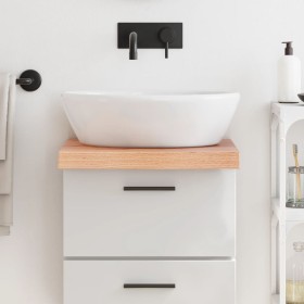 Encimera baño madera maciza tratada marrón claro 40x50x(2-6) cm de vidaXL, Encimeras - Ref: Foro24-3156097, Precio: 45,87 €, ...