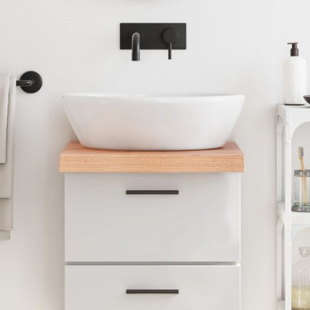 Encimera baño madera maciza tratada marrón claro 40x50x(2-6) cm de vidaXL, Encimeras - Ref: Foro24-3156097, Precio: 45,87 €, ...