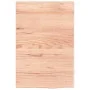 Badezimmerarbeitsplatte aus hellbraun behandeltem Massivholz, 40 x 60 x 2 cm von vidaXL, Arbeitsplatten - Ref: Foro24-3156098...