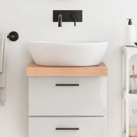 Encimera baño madera maciza tratada marrón claro 40x60x(2-6) cm de vidaXL, Encimeras - Ref: Foro24-3156100, Precio: 52,16 €, ...