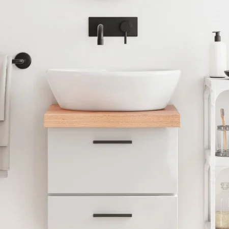 Encimera baño madera maciza tratada marrón claro 40x60x(2-6) cm de vidaXL, Encimeras - Ref: Foro24-3156100, Precio: 52,16 €, ...