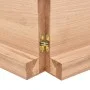 Badezimmerarbeitsplatte aus hellbraun behandeltem Massivholz, 200 x 60 x (2–6) cm von vidaXL, Arbeitsplatten - Ref: Foro24-31...
