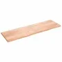 Badezimmerarbeitsplatte aus hellbraun behandeltem Massivholz, 200 x 60 x (2–4) cm von vidaXL, Arbeitsplatten - Ref: Foro24-31...