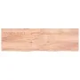 Badezimmerarbeitsplatte aus hellbraun behandeltem Massivholz, 200 x 60 x (2–4) cm von vidaXL, Arbeitsplatten - Ref: Foro24-31...