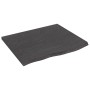 Encimera baño madera maciza tratada marrón oscuro 60x50x2 cm de vidaXL, Encimeras - Ref: Foro24-3156203, Precio: 52,72 €, Des...