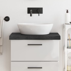 Encimera baño madera maciza tratada marrón oscuro 60x50x(2-6)cm de vidaXL, Encimeras - Ref: Foro24-3156205, Precio: 59,85 €, ...