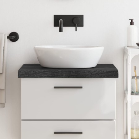 Encimera baño madera maciza tratada marrón oscuro 60x50x(2-6)cm de vidaXL, Encimeras - Ref: Foro24-3156205, Precio: 59,85 €, ...