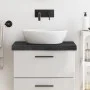 Badezimmerarbeitsplatte aus dunkelbraun behandeltem Massivholz, 60 x 50 x (2–6) cm von vidaXL, Arbeitsplatten - Ref: Foro24-3...