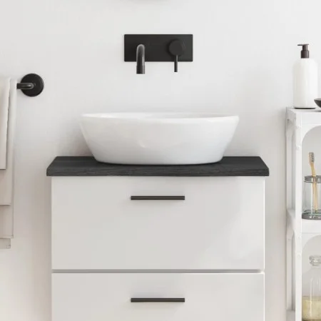 Dark brown treated solid wood bathroom countertop 60x40x2 cm by vidaXL, Countertops - Ref: Foro24-3156200, Price: 42,18 €, Di...