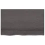 Badezimmerarbeitsplatte aus dunkelbraun behandeltem Massivholz, 80 x 50 x (2–4) cm von vidaXL, Arbeitsplatten - Ref: Foro24-3...