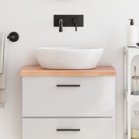 Encimera baño madera maciza tratada marrón claro 60x30x(2-4) cm de vidaXL, Encimeras - Ref: Foro24-3156102, Precio: 50,36 €, ...