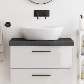 Encimera baño madera maciza tratada marrón oscuro 80x40x(2-6)cm de vidaXL, Encimeras - Ref: Foro24-3156214, Precio: 63,22 €, ...
