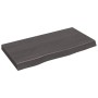 Encimera baño madera maciza tratada marrón oscuro 80x40x(2-6)cm de vidaXL, Encimeras - Ref: Foro24-3156214, Precio: 63,22 €, ...