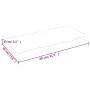 Dark brown treated solid wood bathroom countertop 80x40x(2-6)cm by vidaXL, Countertops - Ref: Foro24-3156214, Price: 62,47 €,...