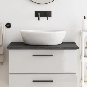 Dark brown treated solid wood bathroom countertop 80x60x2 cm by vidaXL, Countertops - Ref: Foro24-3156218, Price: 56,23 €, Di...
