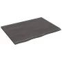 Badezimmerarbeitsplatte aus dunkelbraun behandeltem Massivholz, 80 x 60 x 2 cm von vidaXL, Arbeitsplatten - Ref: Foro24-31562...
