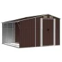 Cobertizo de jardín acero galvanizado marrón 277x279x179 cm de vidaXL, Cobertizos - Ref: Foro24-3188296, Precio: 430,20 €, De...