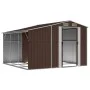 Cobertizo de jardín acero galvanizado marrón 277x279x179 cm de vidaXL, Cobertizos - Ref: Foro24-3188296, Precio: 430,20 €, De...