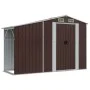 Cobertizo de jardín acero galvanizado marrón 277x279x179 cm de vidaXL, Cobertizos - Ref: Foro24-3188296, Precio: 430,20 €, De...