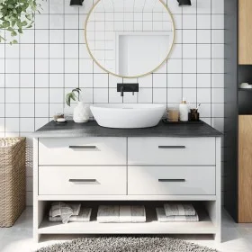 Dark brown treated solid wood bathroom countertop 100x60x2 cm by vidaXL, Countertops - Ref: Foro24-3156230, Price: 68,55 €, D...