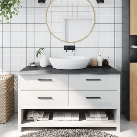 Encimera baño madera maciza tratada marrón oscuro 100x60x2 cm de vidaXL, Encimeras - Ref: Foro24-3156230, Precio: 69,42 €, De...