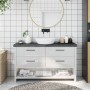 Encimera de baño madera tratada marrón oscuro 120x30x(2-6) cm de vidaXL, Encimeras - Ref: Foro24-3156234, Precio: 72,59 €, De...