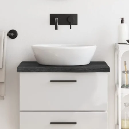 Encimera de baño madera tratada marrón oscuro 60x60x(2-4) cm de vidaXL, Encimeras - Ref: Foro24-3156207, Precio: 56,20 €, Des...