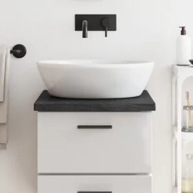 Encimera de baño madera tratada marrón oscuro 40x50x(2-4) cm de vidaXL, Encimeras - Ref: Foro24-3156192, Precio: 49,01 €, Des...