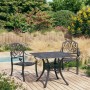 Mesa y sillas de bistró 3 piezas aluminio fundido negro de vidaXL, Conjuntos de jardín - Ref: Foro24-3070578, Precio: 602,02 ...