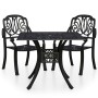 Mesa y sillas de bistró 3 piezas aluminio fundido negro de vidaXL, Conjuntos de jardín - Ref: Foro24-3070578, Precio: 602,02 ...