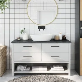 Dark brown treated wood bathroom countertop 120x40x(2-4) cm by vidaXL, Countertops - Ref: Foro24-3156235, Price: 71,06 €, Dis...