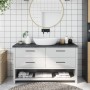 Encimera de baño madera tratada marrón oscuro 120x40x(2-4) cm de vidaXL, Encimeras - Ref: Foro24-3156235, Precio: 71,62 €, De...