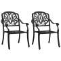 Mesa y sillas de bistró 3 piezas aluminio fundido negro de vidaXL, Conjuntos de jardín - Ref: Foro24-3070578, Precio: 602,02 ...