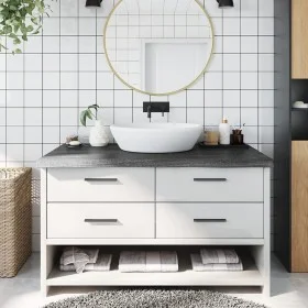Encimera de baño madera tratada marrón oscuro 100x60x(2-6) cm by vidaXL, Countertops - Ref: Foro24-3156232, Price: 98,12 €, D...