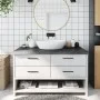 Encimera de baño madera tratada marrón oscuro 100x60x(2-6) cm de vidaXL, Encimeras - Ref: Foro24-3156232, Precio: 98,12 €, De...