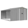 Cobertizo de jardín acero galvanizado gris 277x365,5x179 cm de vidaXL, Cobertizos - Ref: Foro24-3188291, Precio: 559,64 €, De...