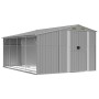 Cobertizo de jardín acero galvanizado gris 277x365,5x179 cm de vidaXL, Cobertizos - Ref: Foro24-3188291, Precio: 570,88 €, De...