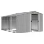 Cobertizo de jardín acero galvanizado gris 277x365,5x179 cm de vidaXL, Cobertizos - Ref: Foro24-3188291, Precio: 559,64 €, De...