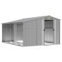 Cobertizo de jardín acero galvanizado gris 277x365,5x179 cm de vidaXL, Cobertizos - Ref: Foro24-3188291, Precio: 570,88 €, De...
