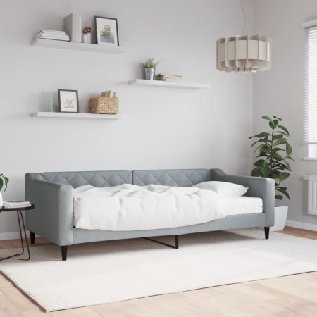 Sofá cama con colchón tela gris claro 90x200 cm de vidaXL, Camas y somieres - Ref: Foro24-3197408, Precio: 313,32 €, Descuent...
