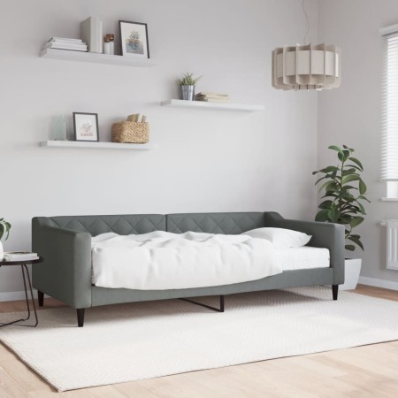 Sofá cama con colchón tela gris oscuro 90x200 cm de vidaXL, Camas y somieres - Ref: Foro24-3197409, Precio: 317,31 €, Descuen...