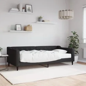 Sofá cama con colchón tela negro 90x200 cm de vidaXL, Camas y somieres - Ref: Foro24-3197410, Precio: 330,69 €, Descuento: %