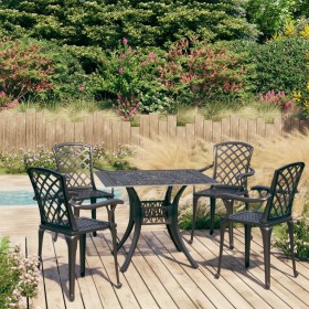 Mesa y sillas de bistró 5 piezas aluminio fundido negro de vidaXL, Conjuntos de jardín - Ref: Foro24-3070614, Precio: 718,07 ...