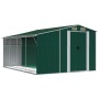 Cobertizo de jardín acero galvanizado verde 277x365,5x179 cm de vidaXL, Cobertizos - Ref: Foro24-3188288, Precio: 592,43 €, D...