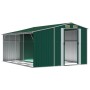 Cobertizo de jardín acero galvanizado verde 277x365,5x179 cm de vidaXL, Cobertizos - Ref: Foro24-3188288, Precio: 592,43 €, D...